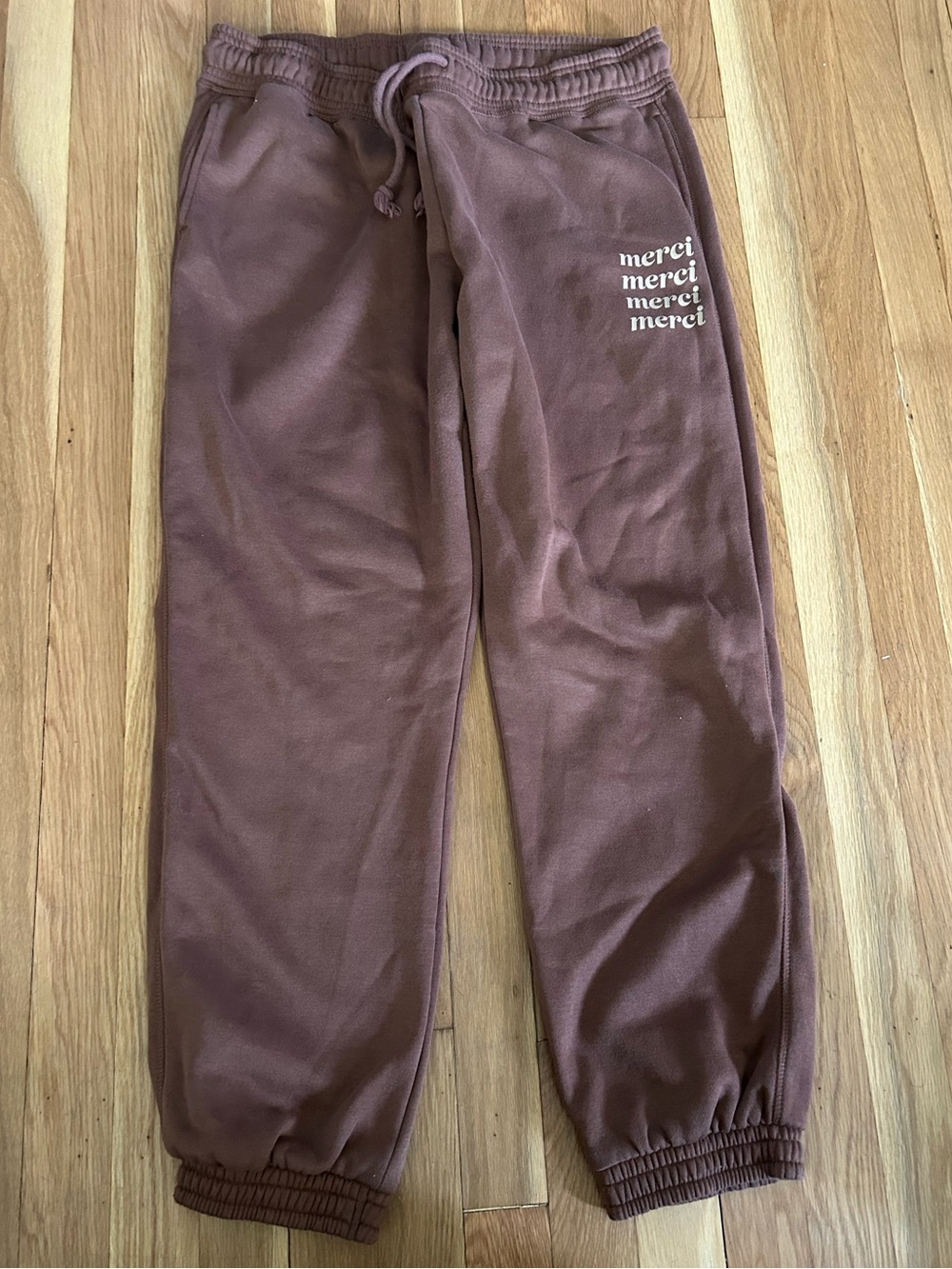 Used Women’s Primark Brown 'merci' Graphic Joggers size Large (US 10/12)